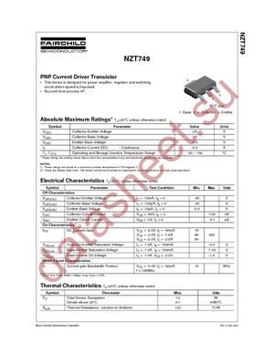 NZT749 datasheet  